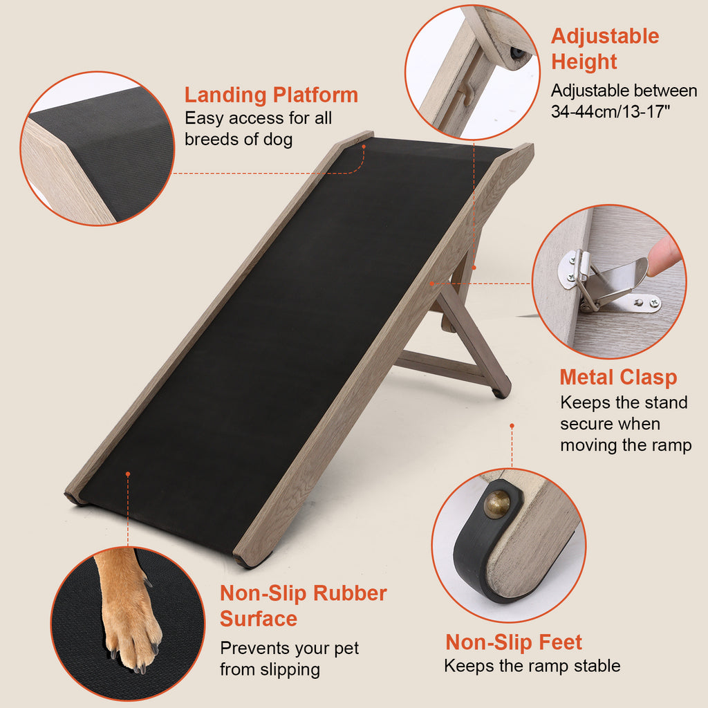 Adjustable Dog Ramp (Weathered Grey)