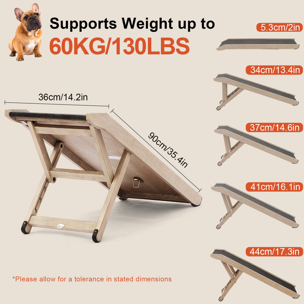 Adjustable Dog Ramp (Weathered Grey)
